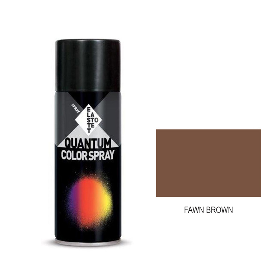 02-2493 Σπρέι καφέ σκούρο γυαλιστερό "fawn brown" Quantum RAL 8007 - 400ml - Image 1