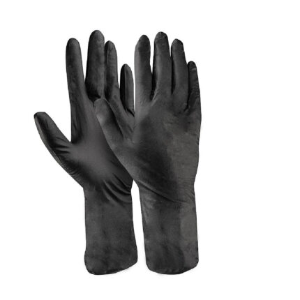 Γάντια μιας χρήσης nitrile μαύρα μακριά Dext 9/L (κουτί των 100τεμ.) D3629