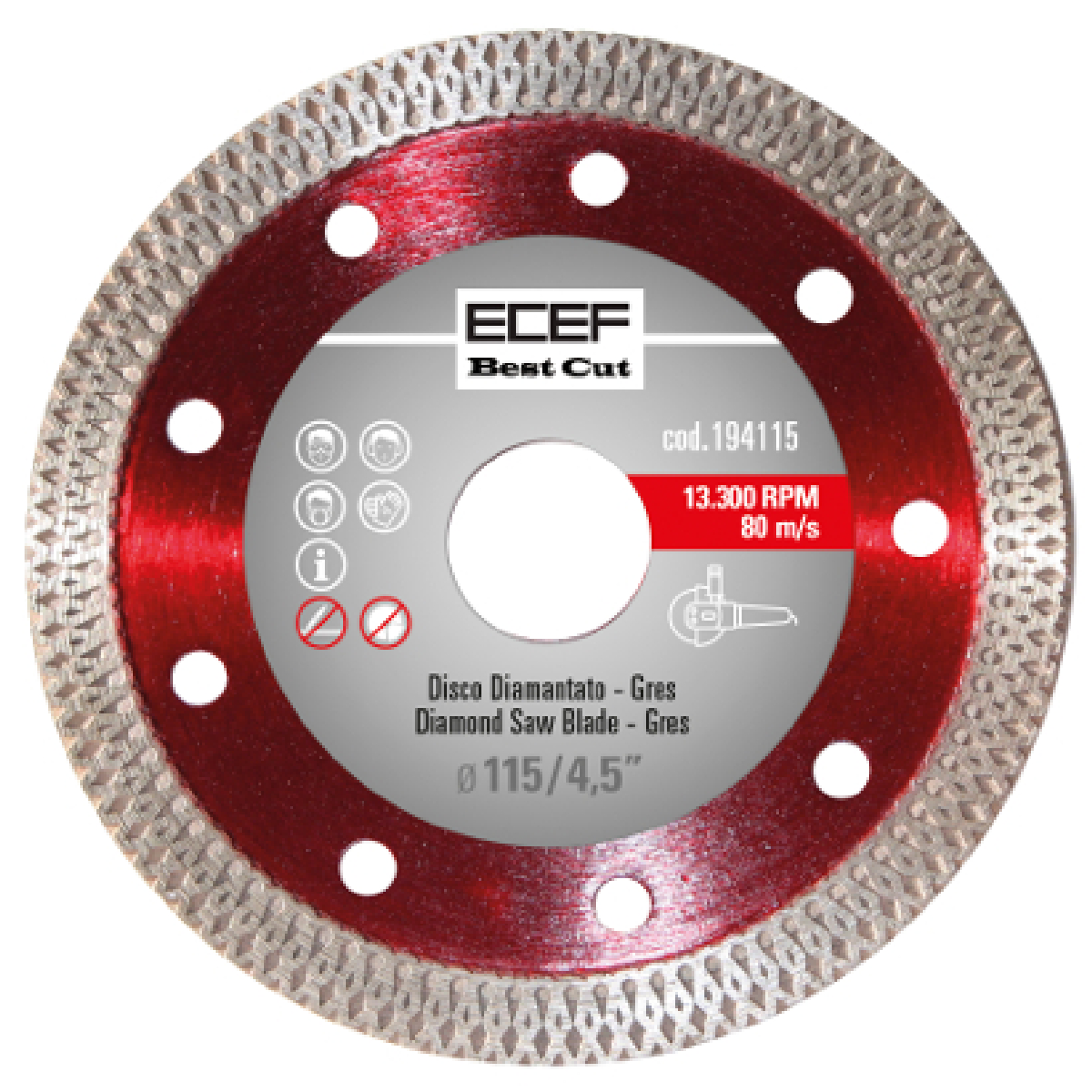 04-9903 Δίσκος διαμαντέ Turbo Super Thin (Gres) Pro 115mm 194115 - Image 1
