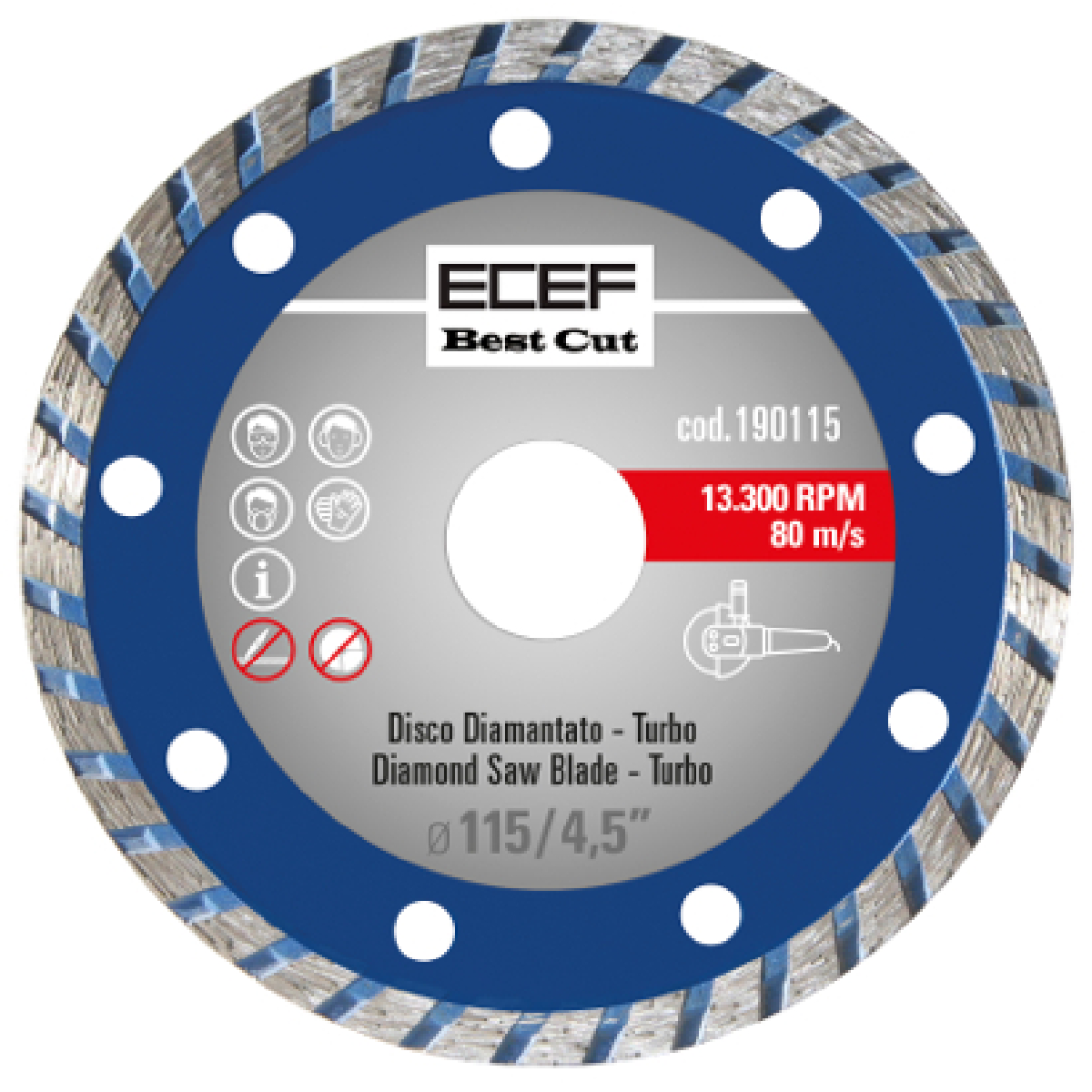 04-9907 Δίσκος διαμαντέ Turbo Standard 115mm 190115 - Image 1