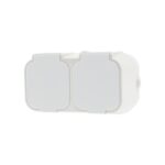 GEYER Πρίζα διπλή IP54 H2-B52GM-W λευκή