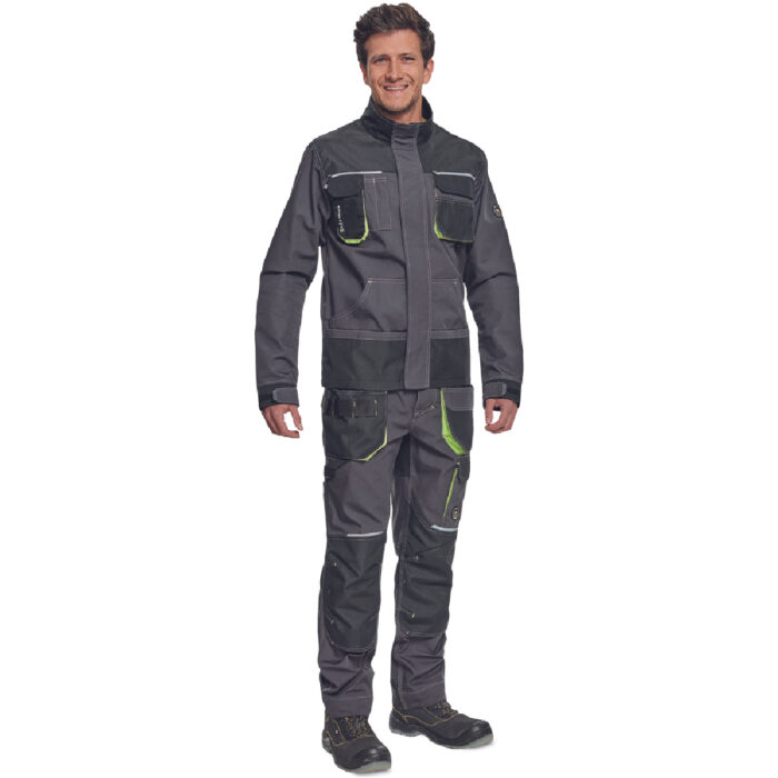 ΜΠΟΥΦΑΝ ΕΡΓΑΣΙΑΣ GREENDALE ΑΝΘΡΑΚΙ/ΛΑΙΜ 65%poly-35%cott, 270 g/m² No 50/M - Image 2