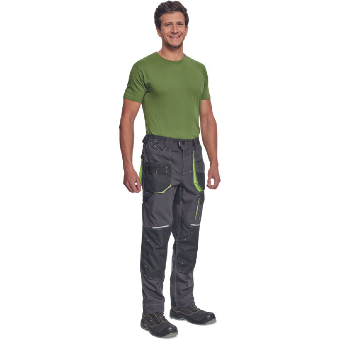 ΠΑΝΤΕΛΟΝΙ ΕΡΓΑΣΙΑΣ GREENDALE ΑΝΘΡΑΚΙ/ΛΑΙΜ 65%poly-35%cott, 270 g/m² No 64/3XL - Image 2