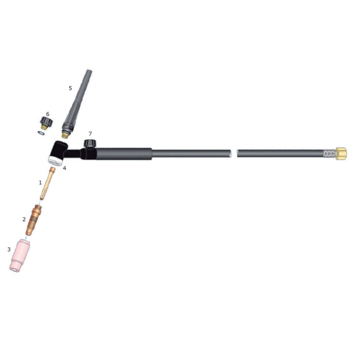Ακίδα βολφραμίου 1,60mm μπλε WL20 για TIG τσιμπίδα 17V & ECR26 kit συσκευασία: 10 τεμ 82895 - Image 2