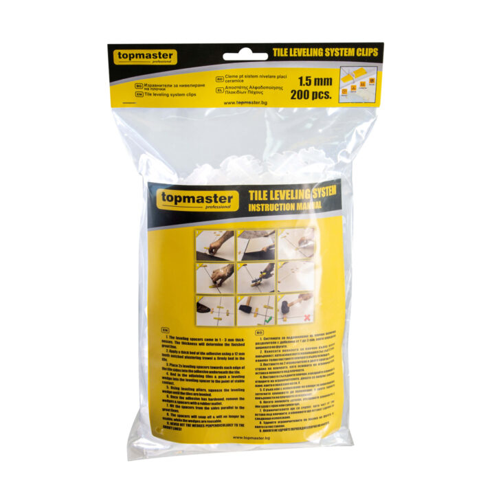 TOP MASTER Αποστάτης αλφαδοποίησης πλακιδίων 1.5mm 200τεμ. 329918C - Image 2