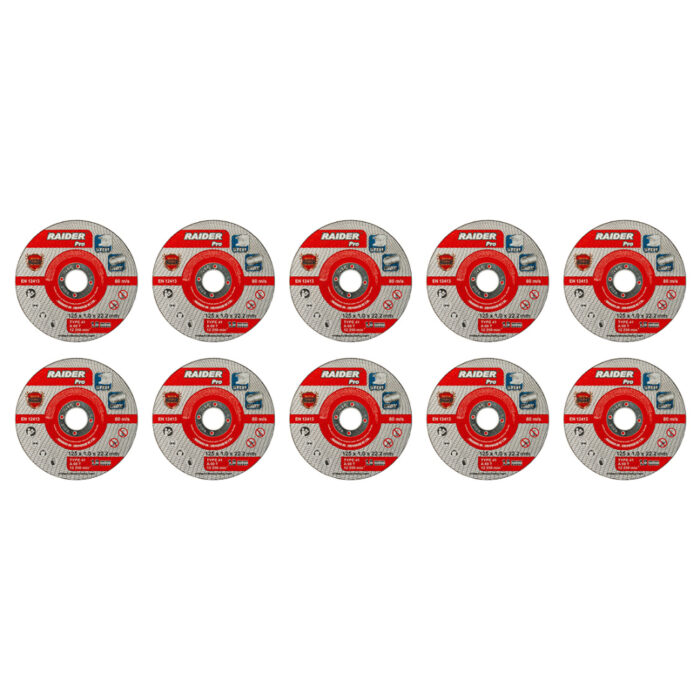 RAIDER Τροχός κοπής inox A60T 125*1.0*22.2mm σε μεταλικό κουτί 160158 (τιμή/τεμ) - Image 2