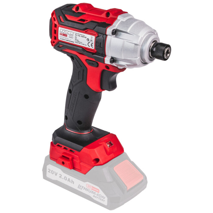 RAIDER R20 Solo Παλμικό κατσαβίδι μπαταρίας 20V 1/4'' 180Nm Brushless RDP-BCHID20 030142 - Image 2