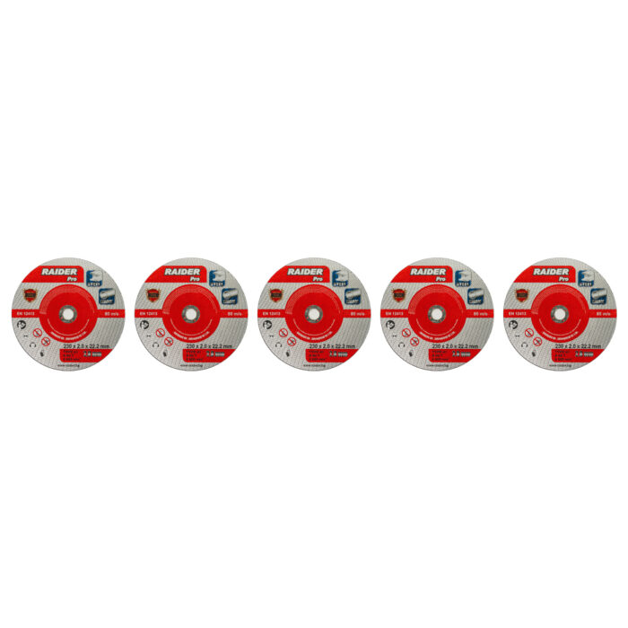 RAIDER Τροχός κοπής inox A60T 230*2.0*22.2mm σε μεταλικό κουτί 160159 (τιμή/τεμ) - Image 2