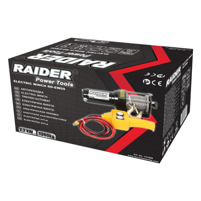 RAIDER Ηλεκτρικός εργάτης αυτοκινήτου 12V με δυνατότητα έλξης 1360kg RD-EW09 121609 - Image 2