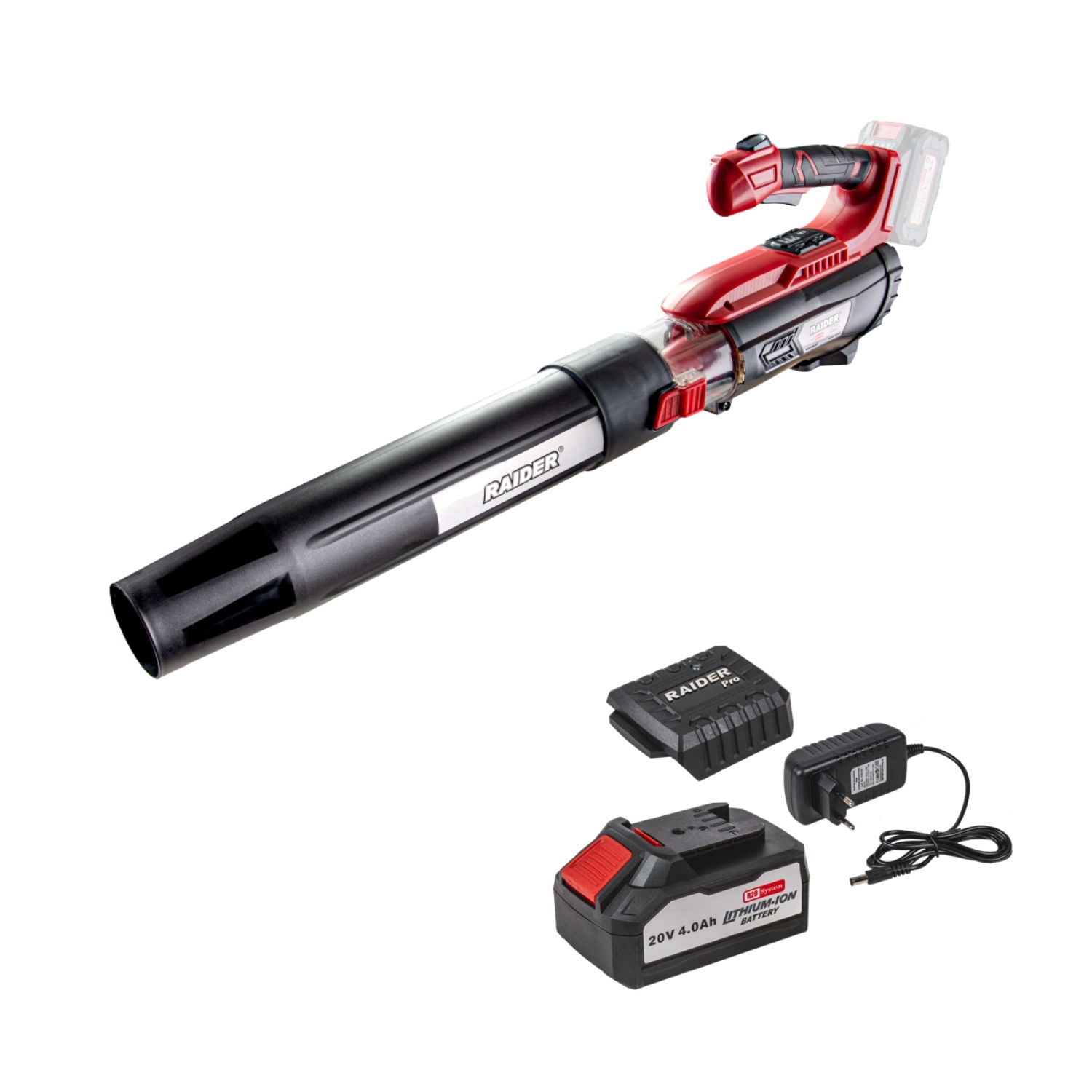 10-6656 RAIDER R20 combo-02 Φυσητήρας με φορτιστή & μπαταρία 4Ah - Image 1
