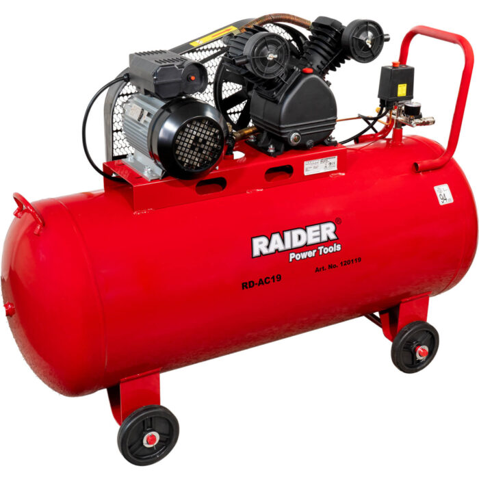 RAIDER Αεροσυμπιεστής 200L RD-AC19 2.2kW 120119 - Image 2