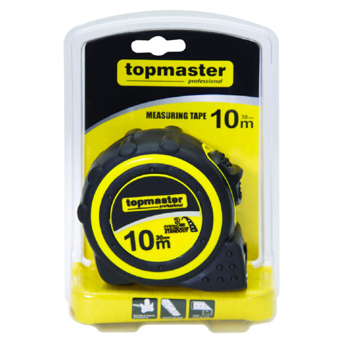 TOP MASTER Μετροταινία 10Μ*30ΜΜ με αυτόματη επαναφορά και μαγνήτη extreme φαρδύ 3η γενιά  260202 - Image 2