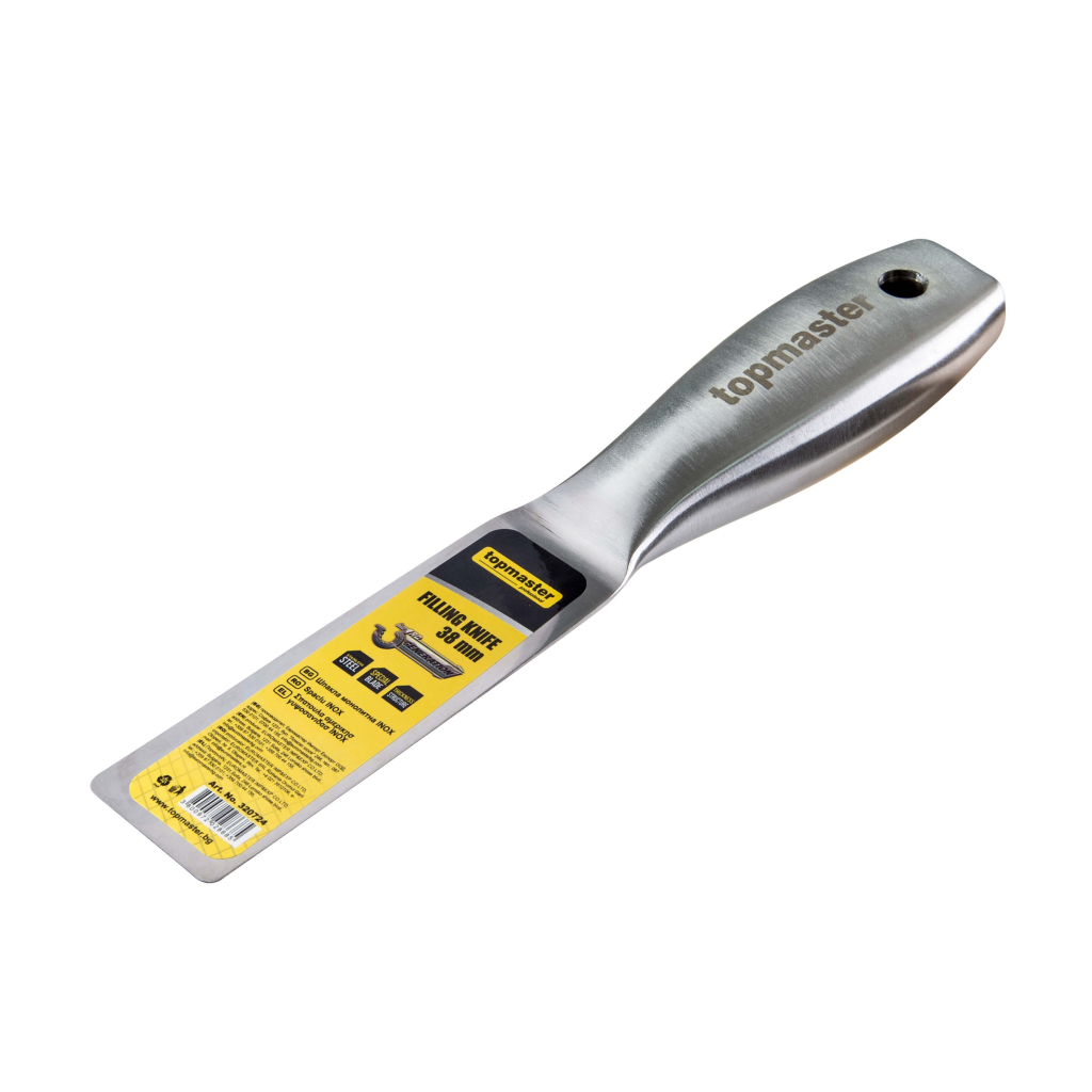 320724 TOP MASTER Σπάτουλα αμερικής γυψοσανίδας inox 38mm 320724 - Image 1
