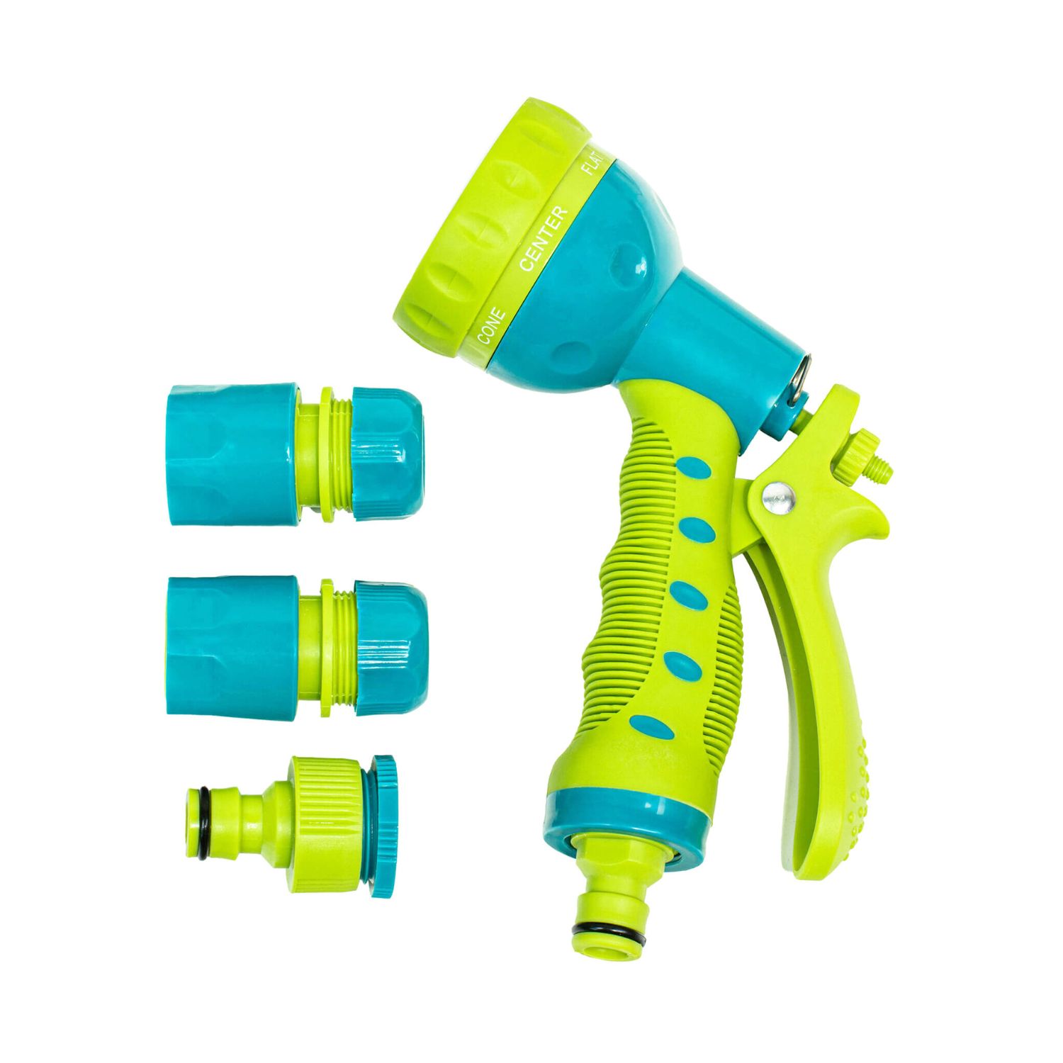 10-2745 TOP GARDEN Πιστόλι νερού 7 θέσεων με soft grip σετ 4τεμ 1/2'' 380924 - Image 1