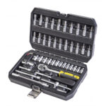 TOP MASTER Κασετίνα καρυδάκι CR-V 1/4" σετ 46τεμ 339203