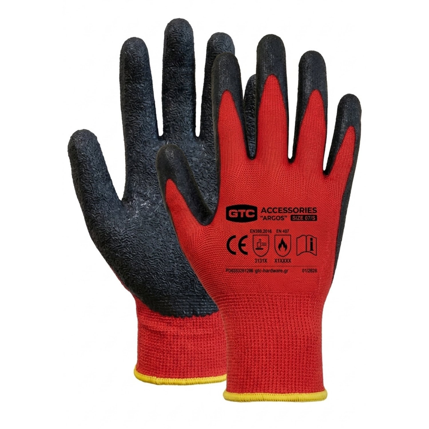 Γάντια Grip Argos 11/XXL κόκκινα