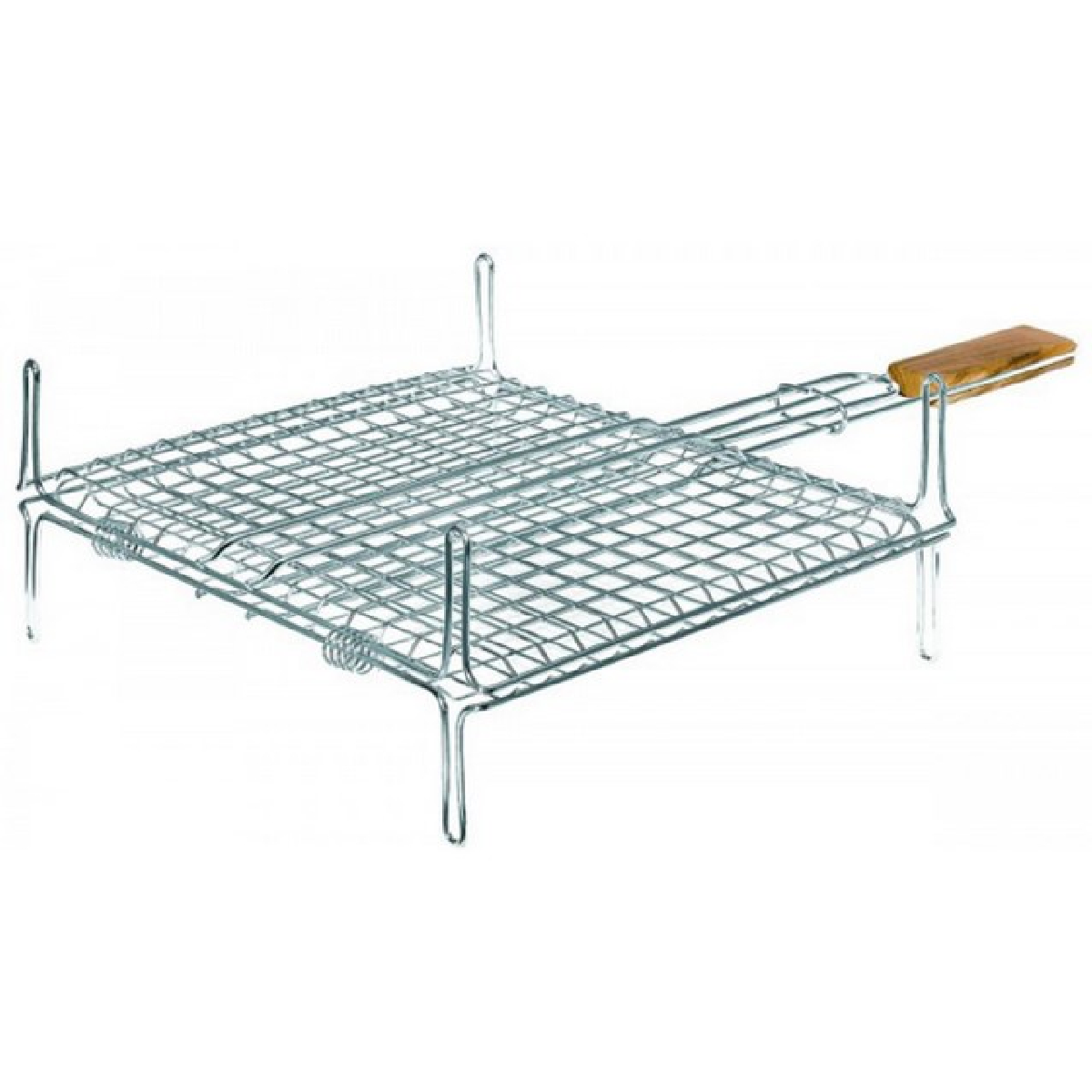 04-1504 Σχάρα ψησίματος χρώμε καρέ με πόδι 42*33cm - Image 1