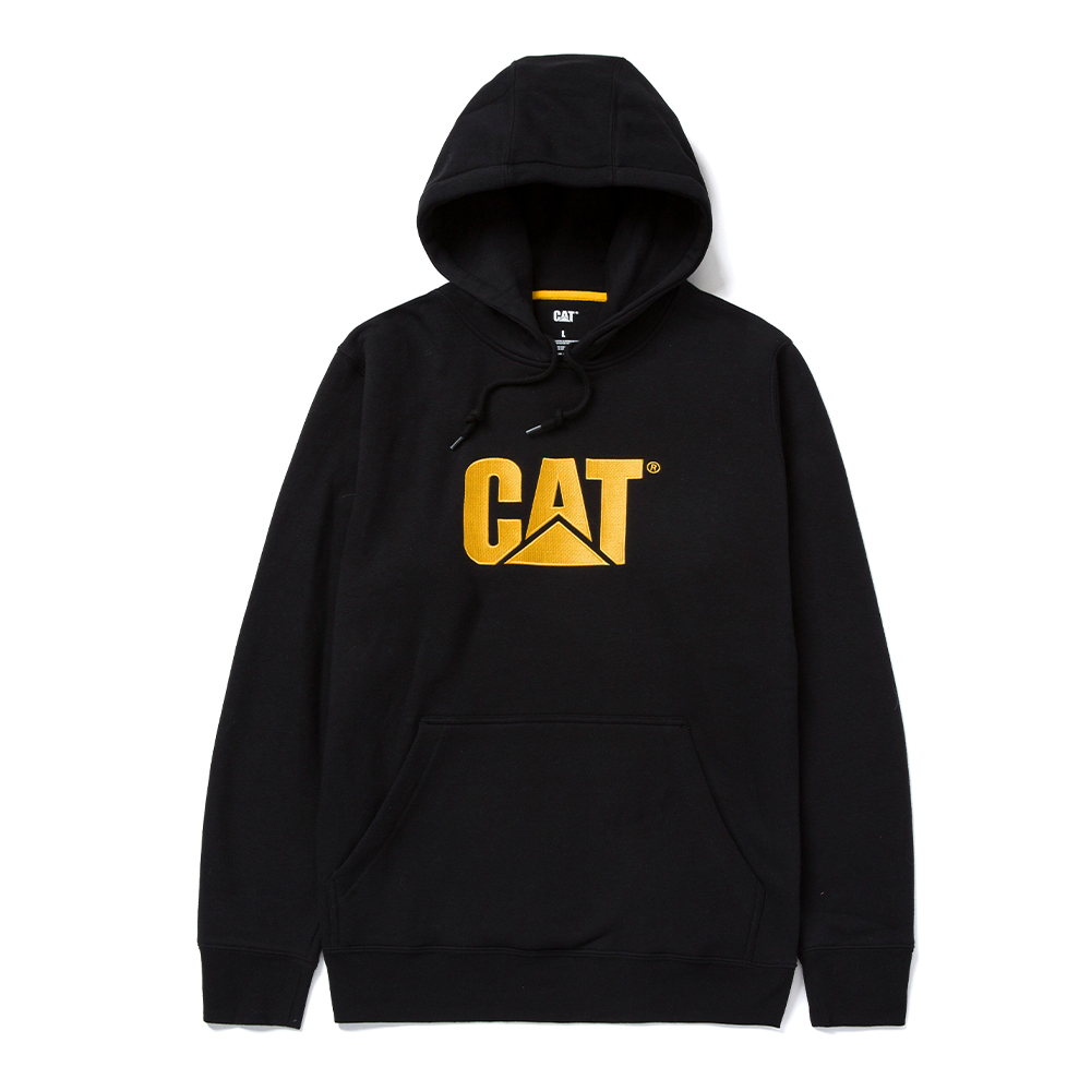 05-9369 CAT Μπλούζα φούτερ με κουκούλα trademark μαύρη 2XL W10646-016 - Image 1